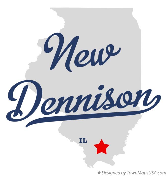 Map of New Dennison Illinois IL
