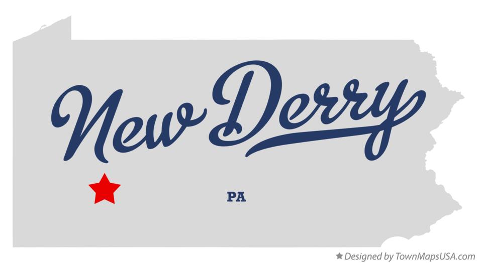 Map of New Derry Pennsylvania PA