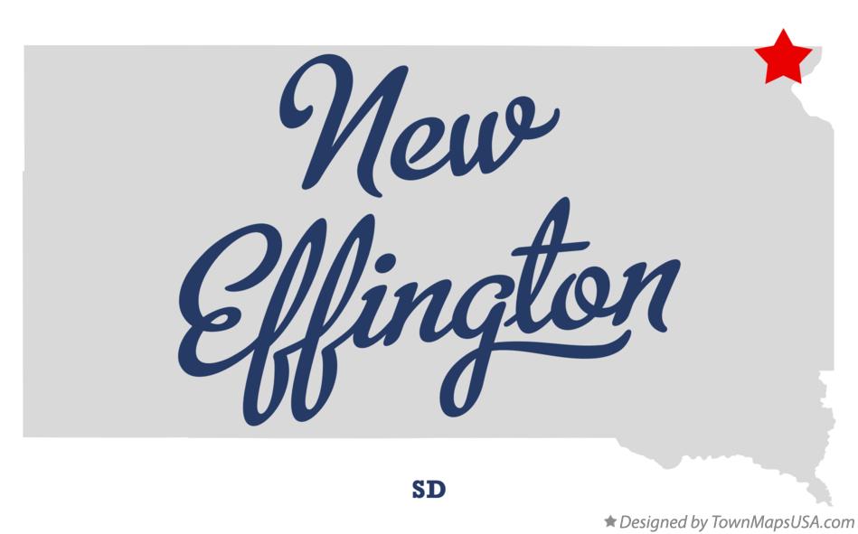 Map of New Effington South Dakota SD