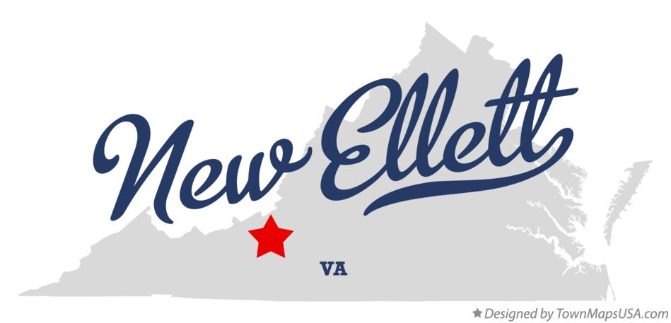 Map of New Ellett Virginia VA