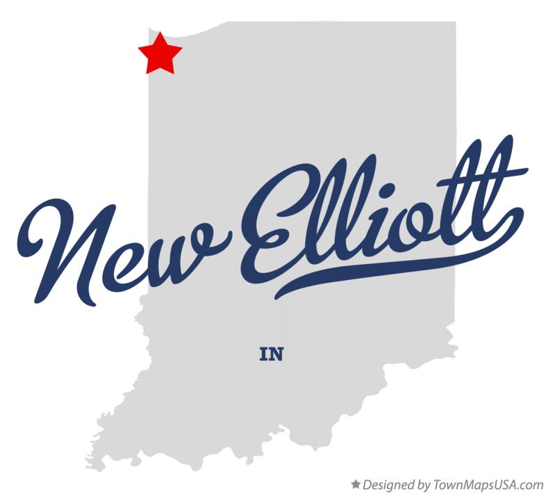 Map of New Elliott Indiana IN