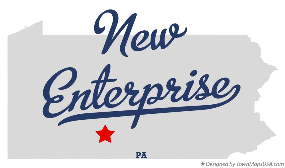 Map of New Enterprise Pennsylvania PA