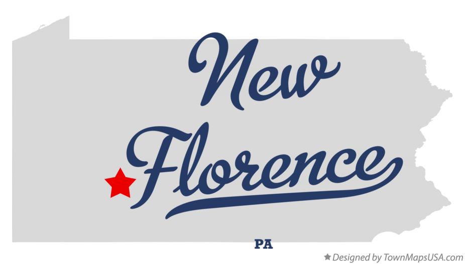 Map of New Florence Pennsylvania PA