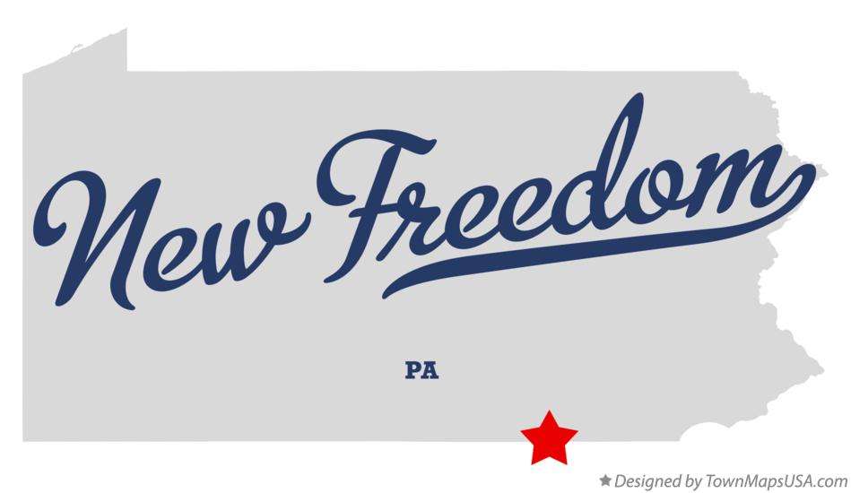 Map of New Freedom Pennsylvania PA