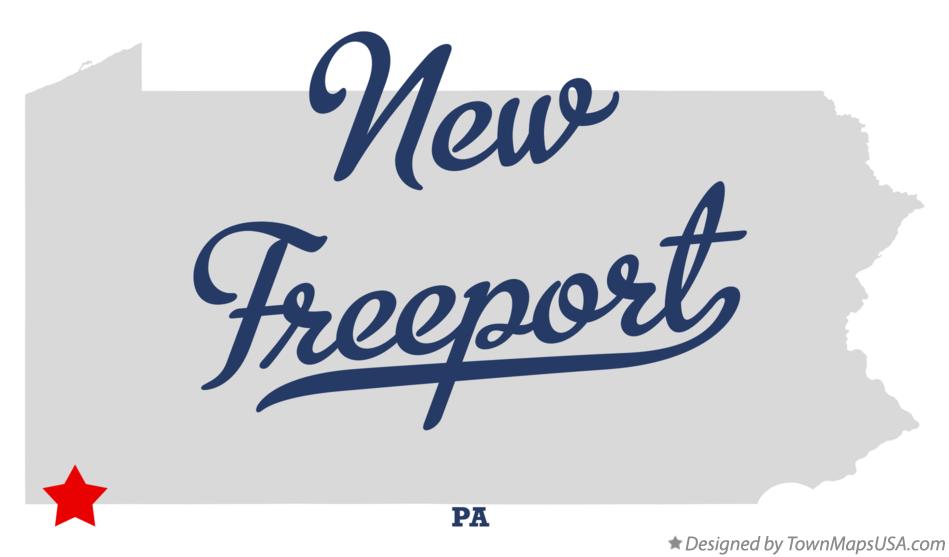 Map of New Freeport Pennsylvania PA