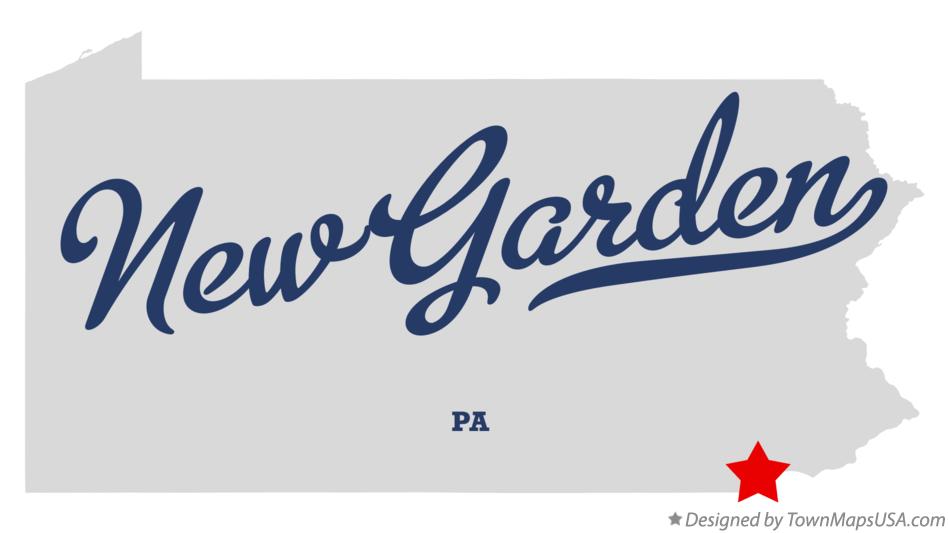 Map of New Garden Pennsylvania PA