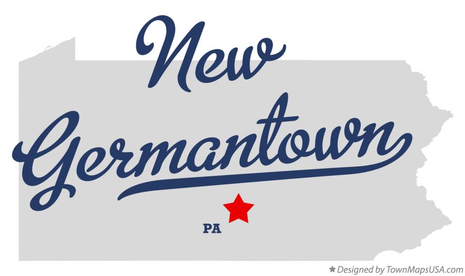 Map of New Germantown Pennsylvania PA