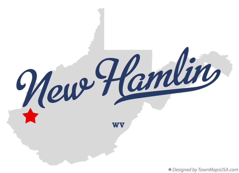 Map of New Hamlin West Virginia WV