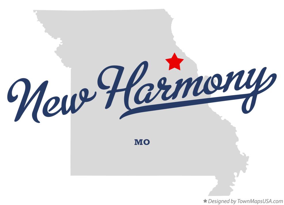 Map of New Harmony Missouri MO