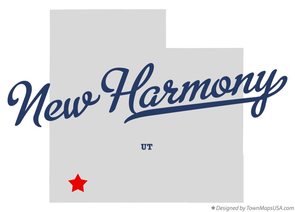 Map of New Harmony Utah UT