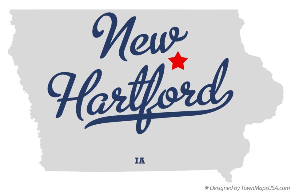 Map of New Hartford Iowa IA