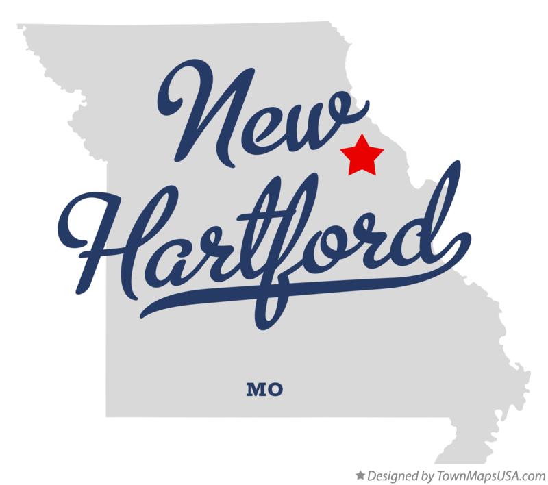 Map of New Hartford Missouri MO