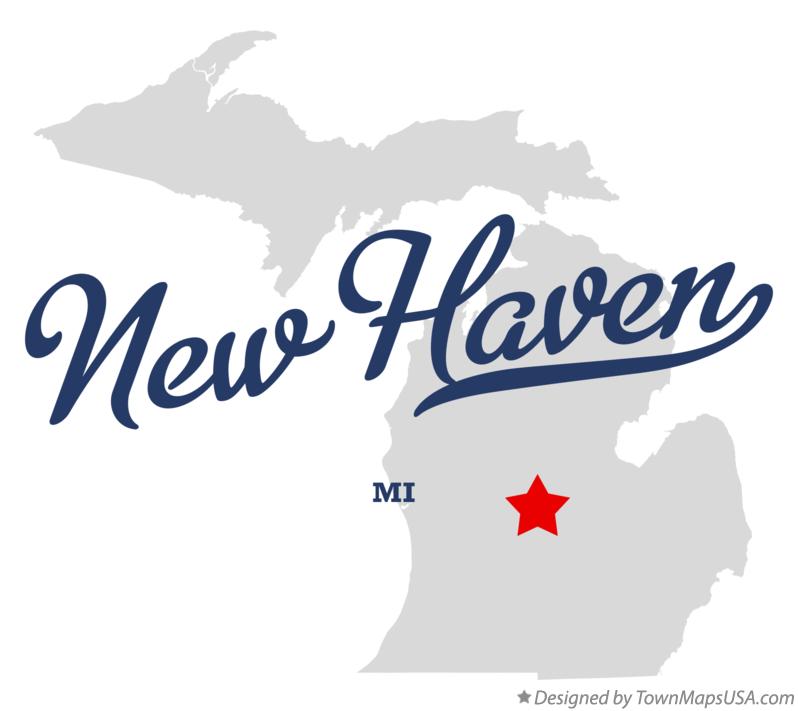 Map of New Haven Michigan MI