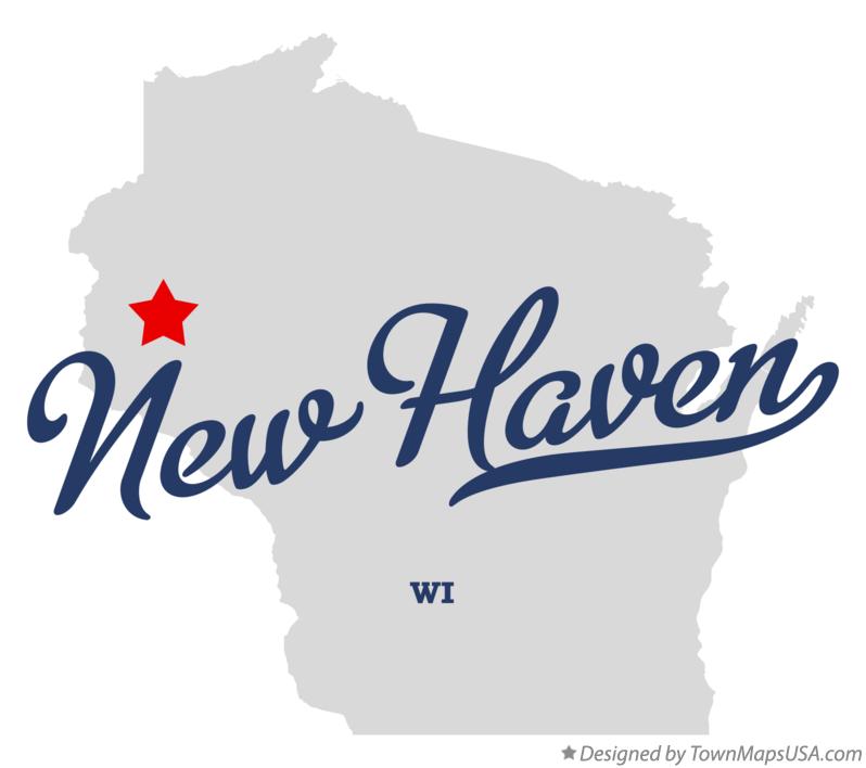 Map of New Haven Wisconsin WI