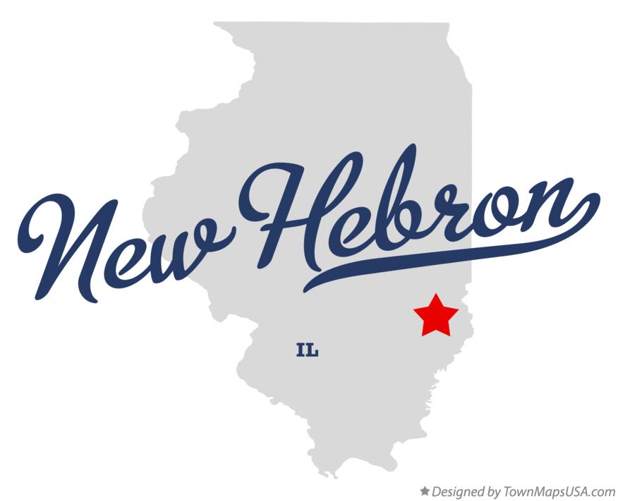 Map of New Hebron Illinois IL