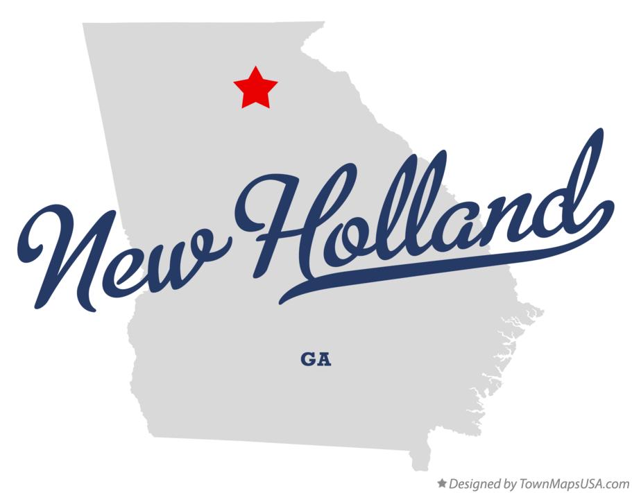Map of New Holland Georgia GA