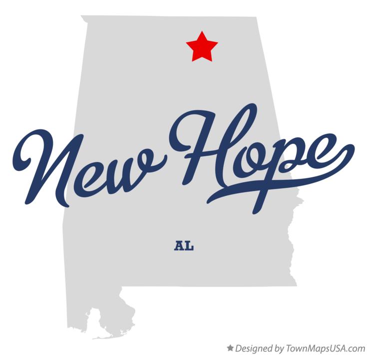 Map of New Hope Alabama AL