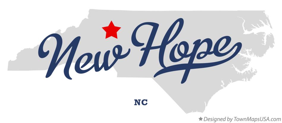 Map of New Hope North Carolina NC