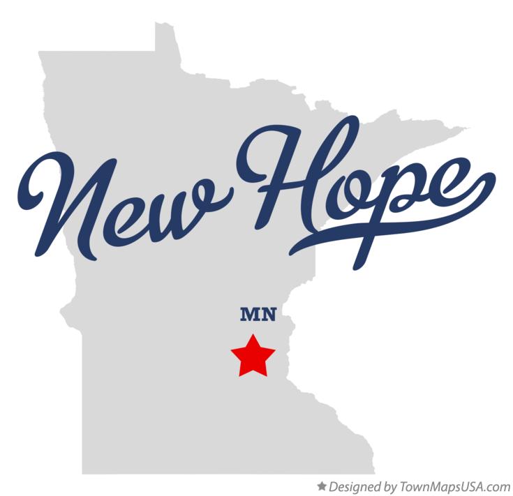 Map of New Hope, MN, Minnesota