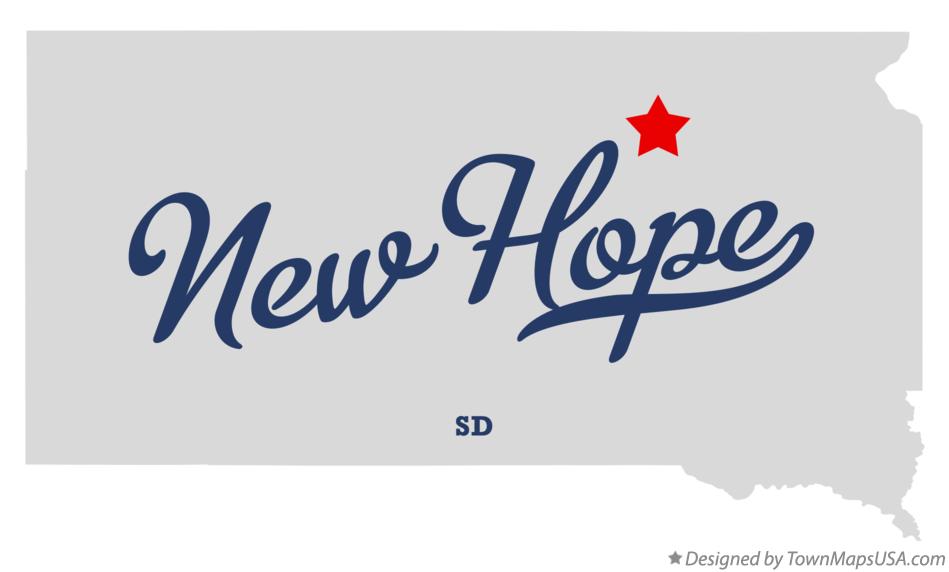 Map of New Hope South Dakota SD