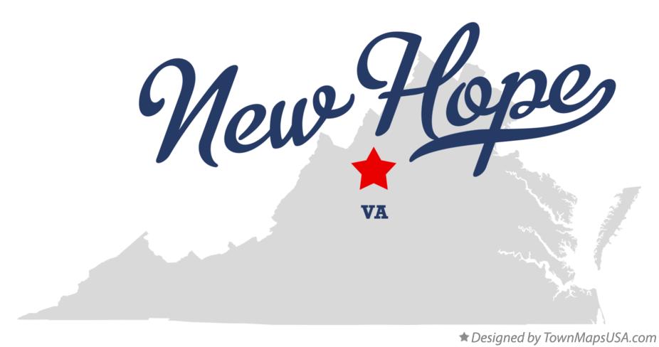 Map of New Hope Virginia VA