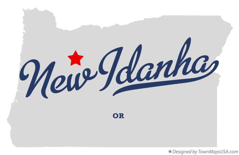 Map of New Idanha Oregon OR