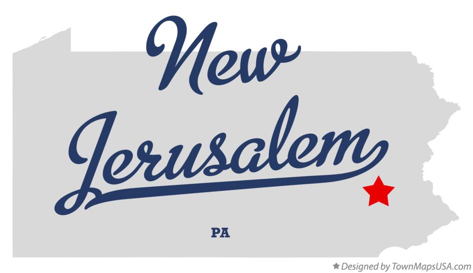 Map of New Jerusalem Pennsylvania PA