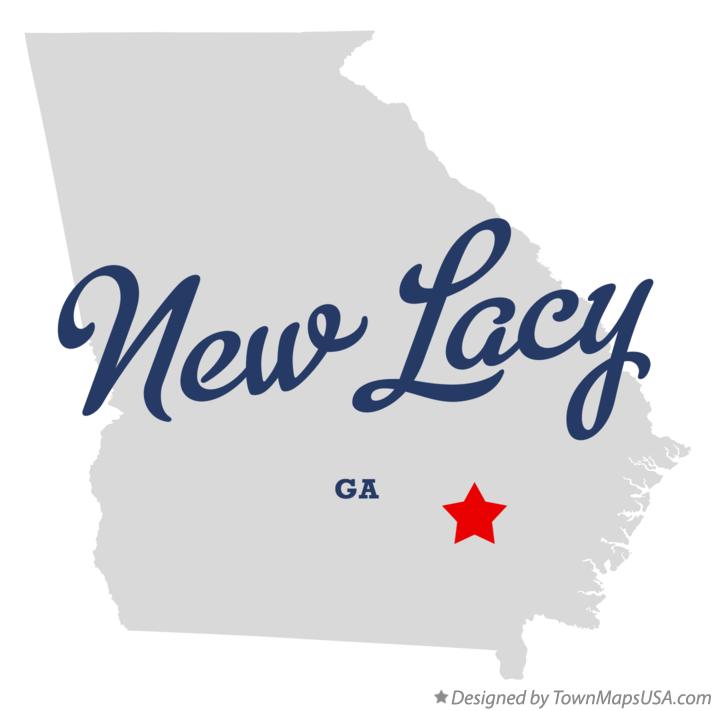 Map of New Lacy Georgia GA