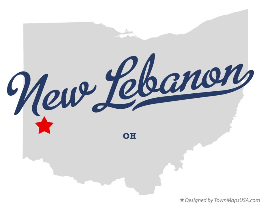 Map of New Lebanon Ohio OH