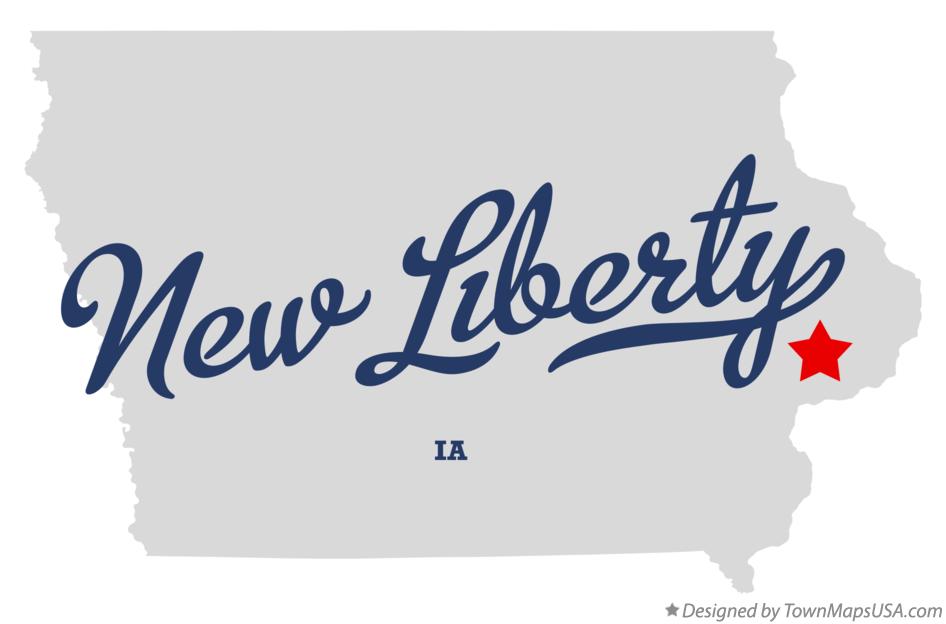 Map of New Liberty Iowa IA