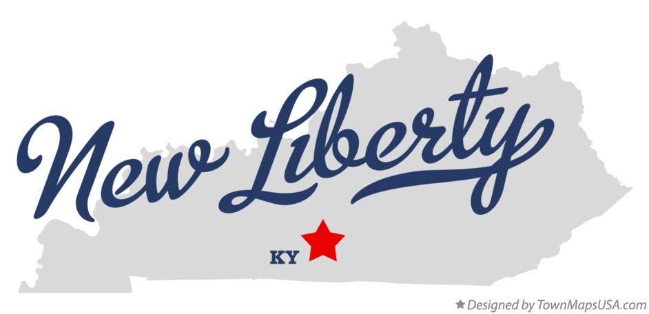 Map of New Liberty Kentucky KY