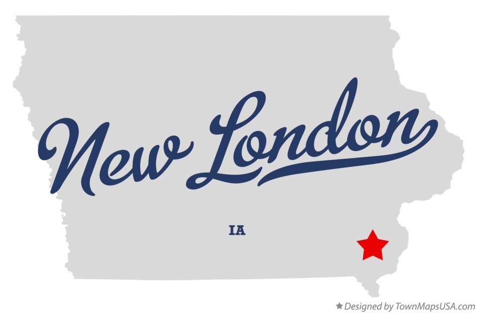 Map of New London Iowa IA