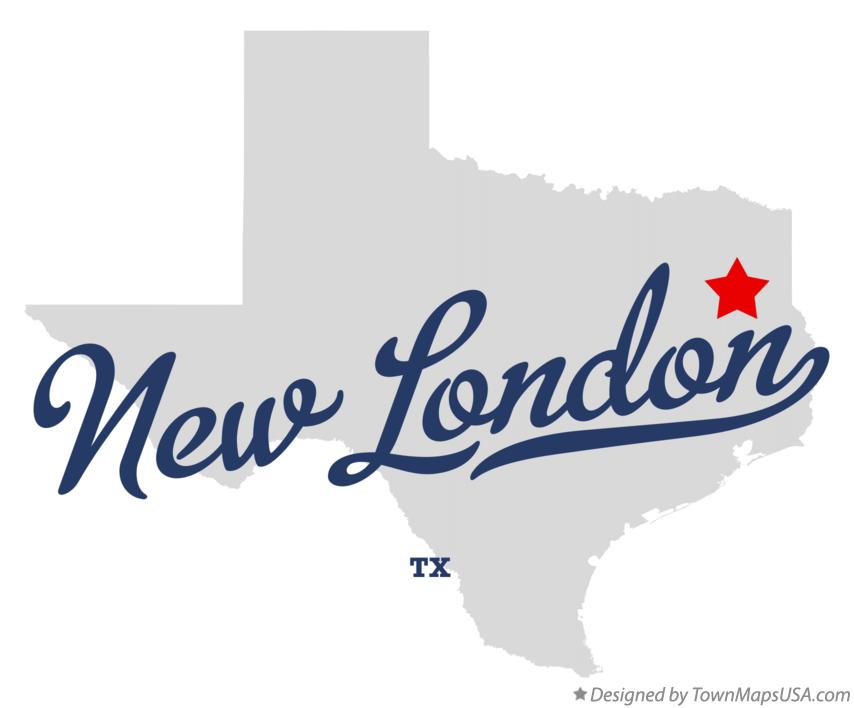 Map of New London Texas TX