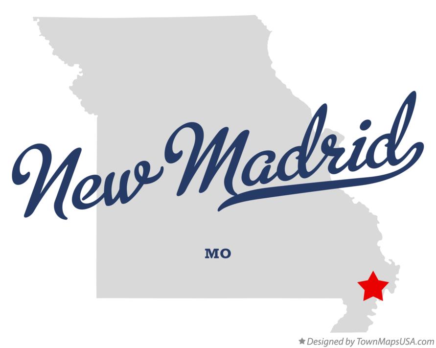 Map of New Madrid Missouri MO