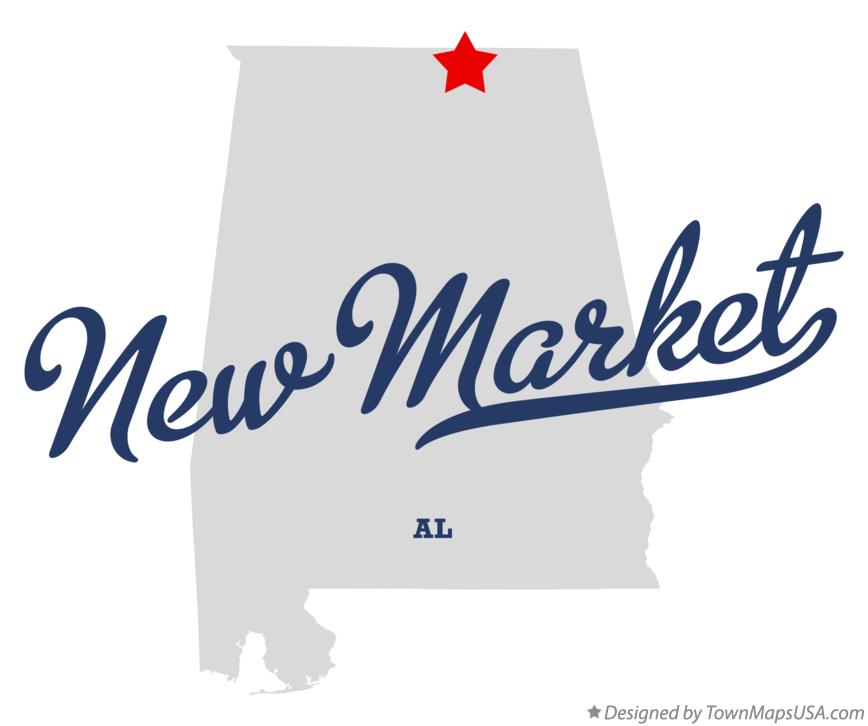 Map of New Market Alabama AL