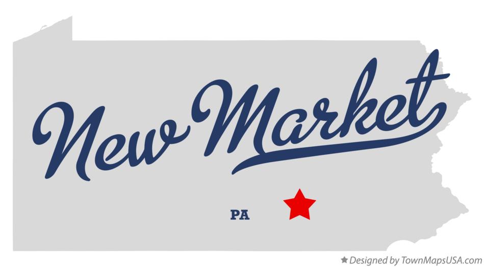 Map of New Market Pennsylvania PA