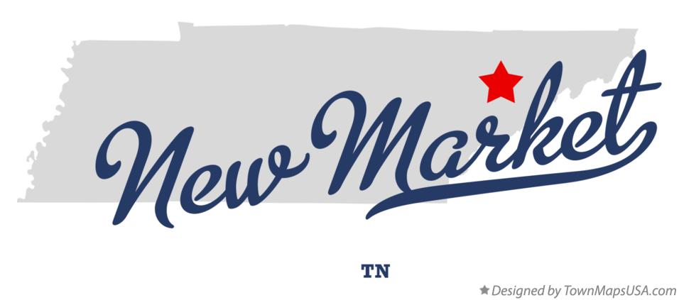 Map of New Market Tennessee TN