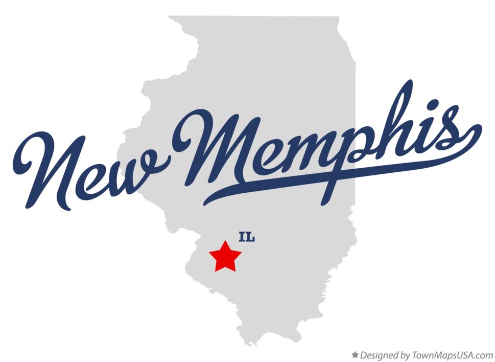 Map of New Memphis Illinois IL