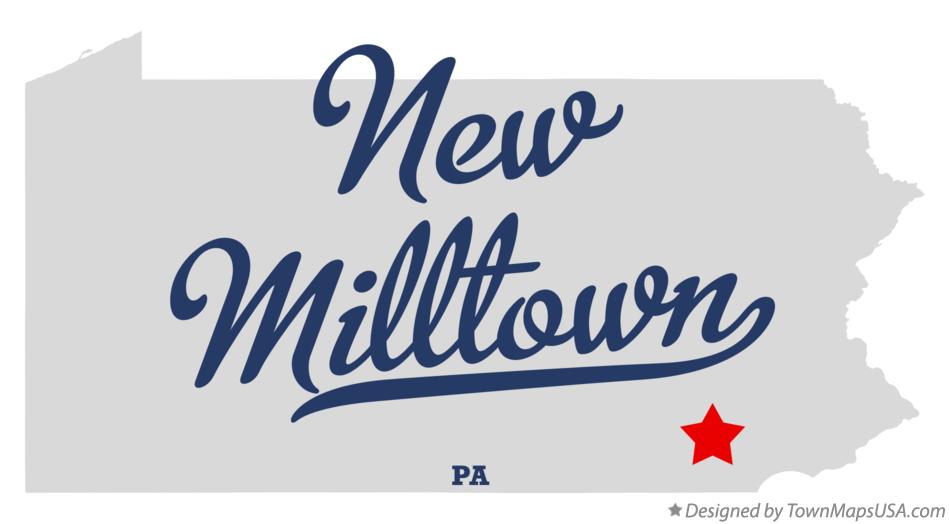 Map of New Milltown Pennsylvania PA