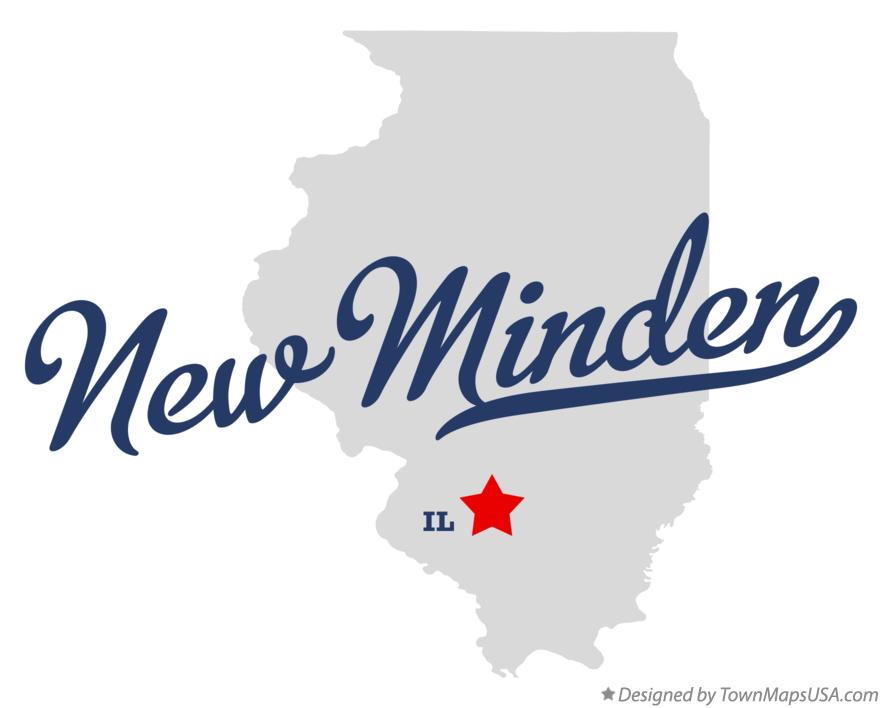 Map of New Minden Illinois IL