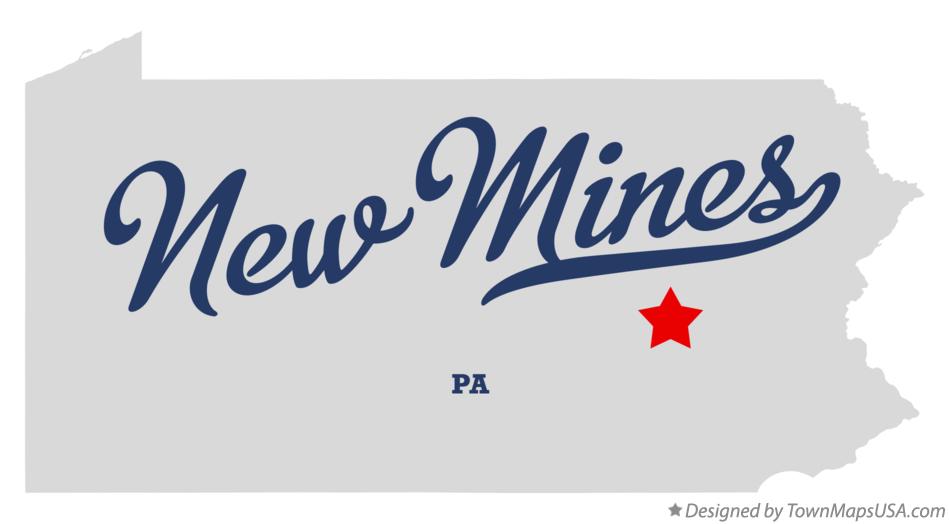 Map of New Mines Pennsylvania PA