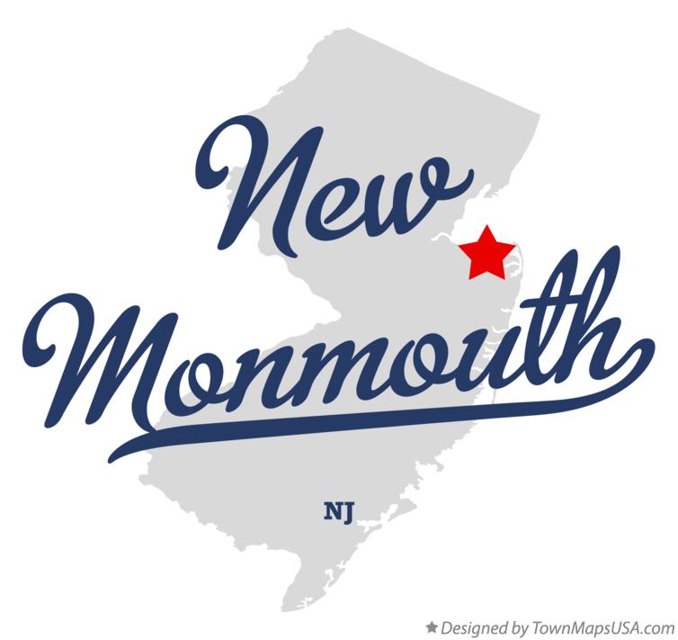 Map of New Monmouth New Jersey NJ