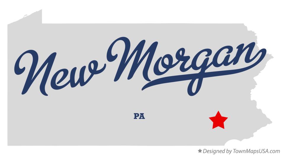 Map of New Morgan Pennsylvania PA