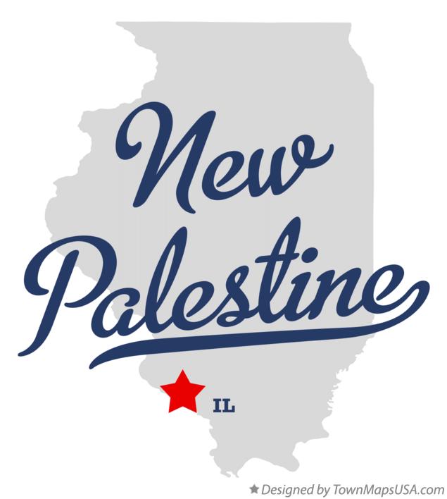 Map of New Palestine Illinois IL