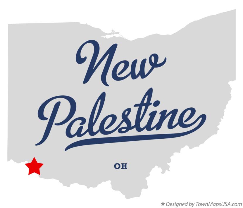 Map of New Palestine Ohio OH