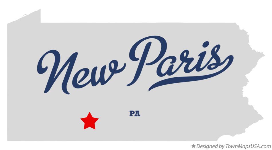 Map of New Paris Pennsylvania PA