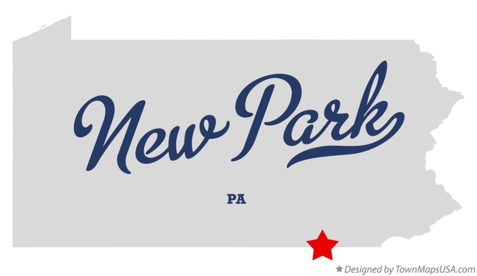 Map of New Park Pennsylvania PA