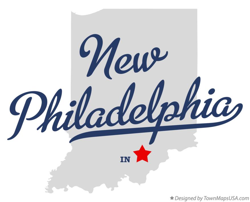 Map of New Philadelphia Indiana IN