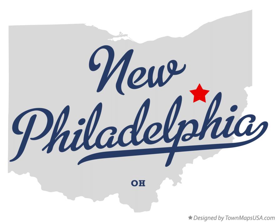 Map of New Philadelphia Ohio OH