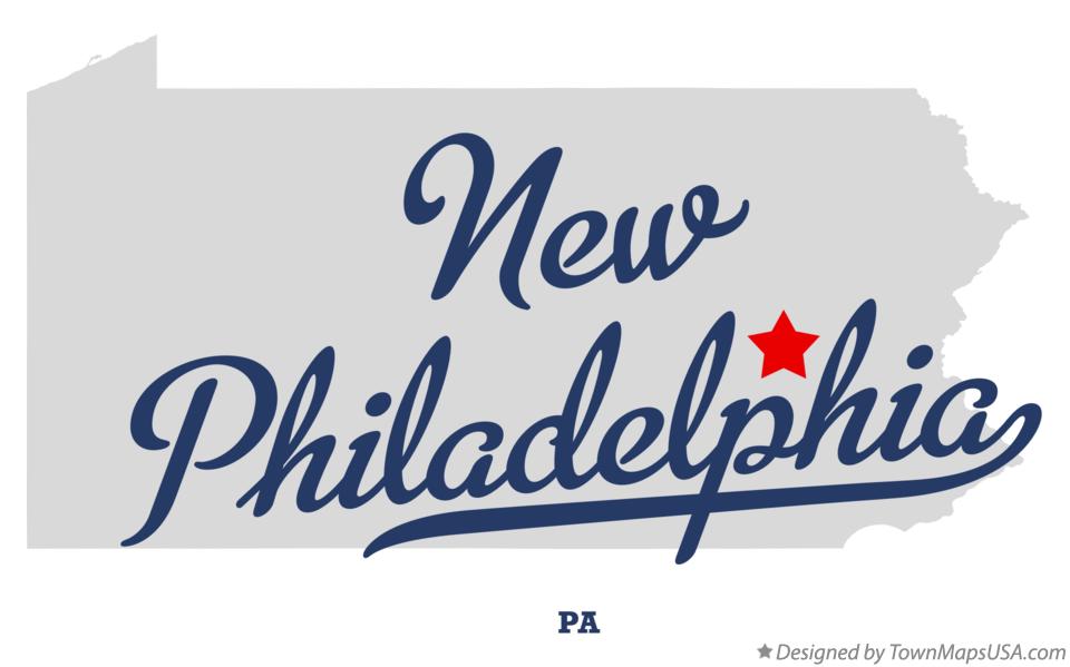 Map of New Philadelphia Pennsylvania PA